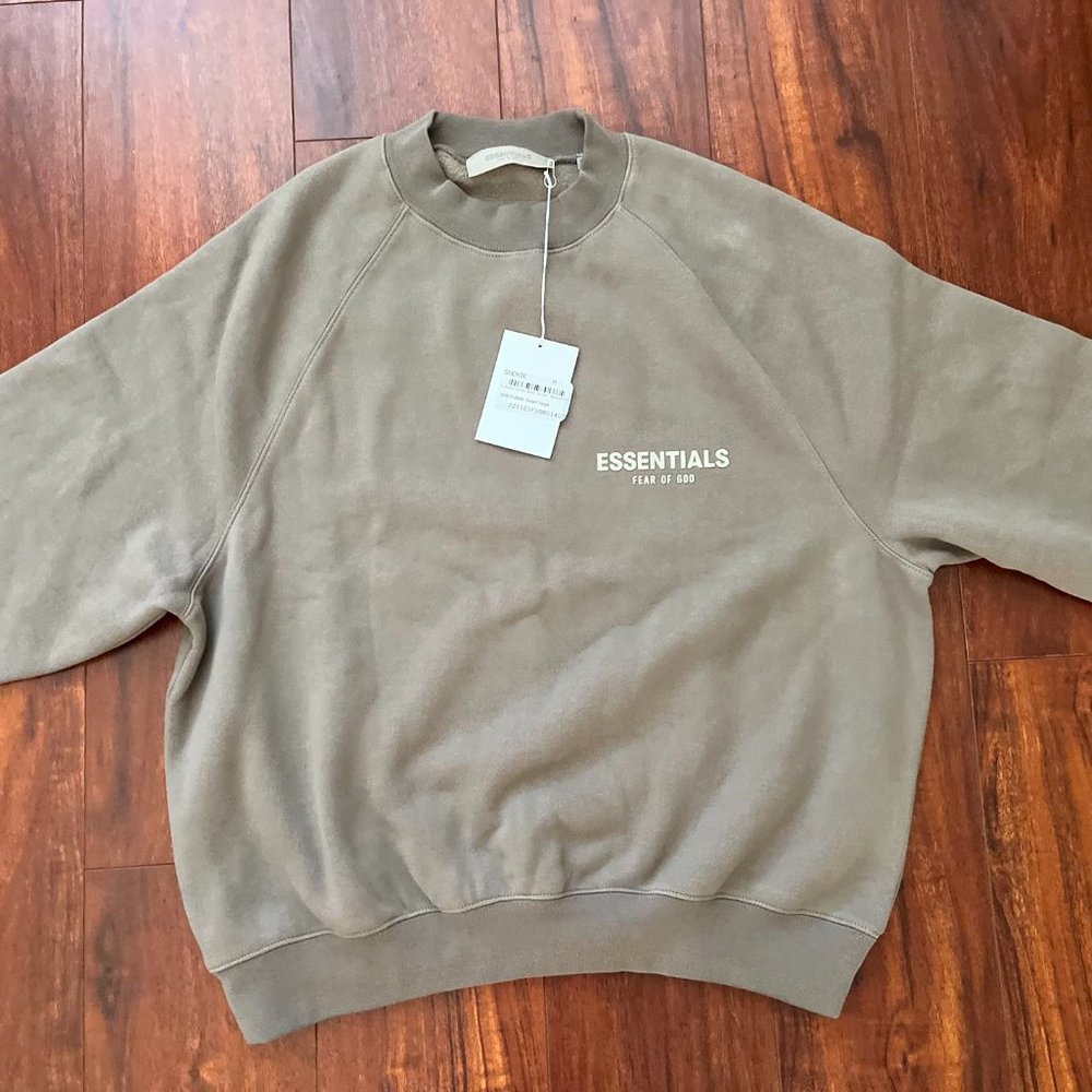 Fear Of God Essentials oversized crewneck sweatshirt UNISEX Desert Taupe